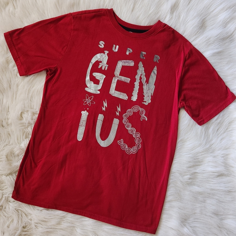 3/$15 Boys Super Genius Shirt Size XL